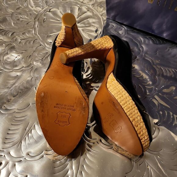 Expump black soft patent by Stuart Weitzman,  sz.7 med. - Picture 6 of 8